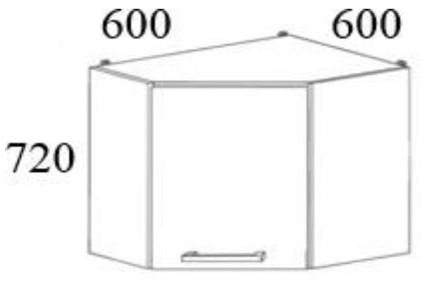 Szafka kuchenna wisząca narożna MKW3 60x60x72h